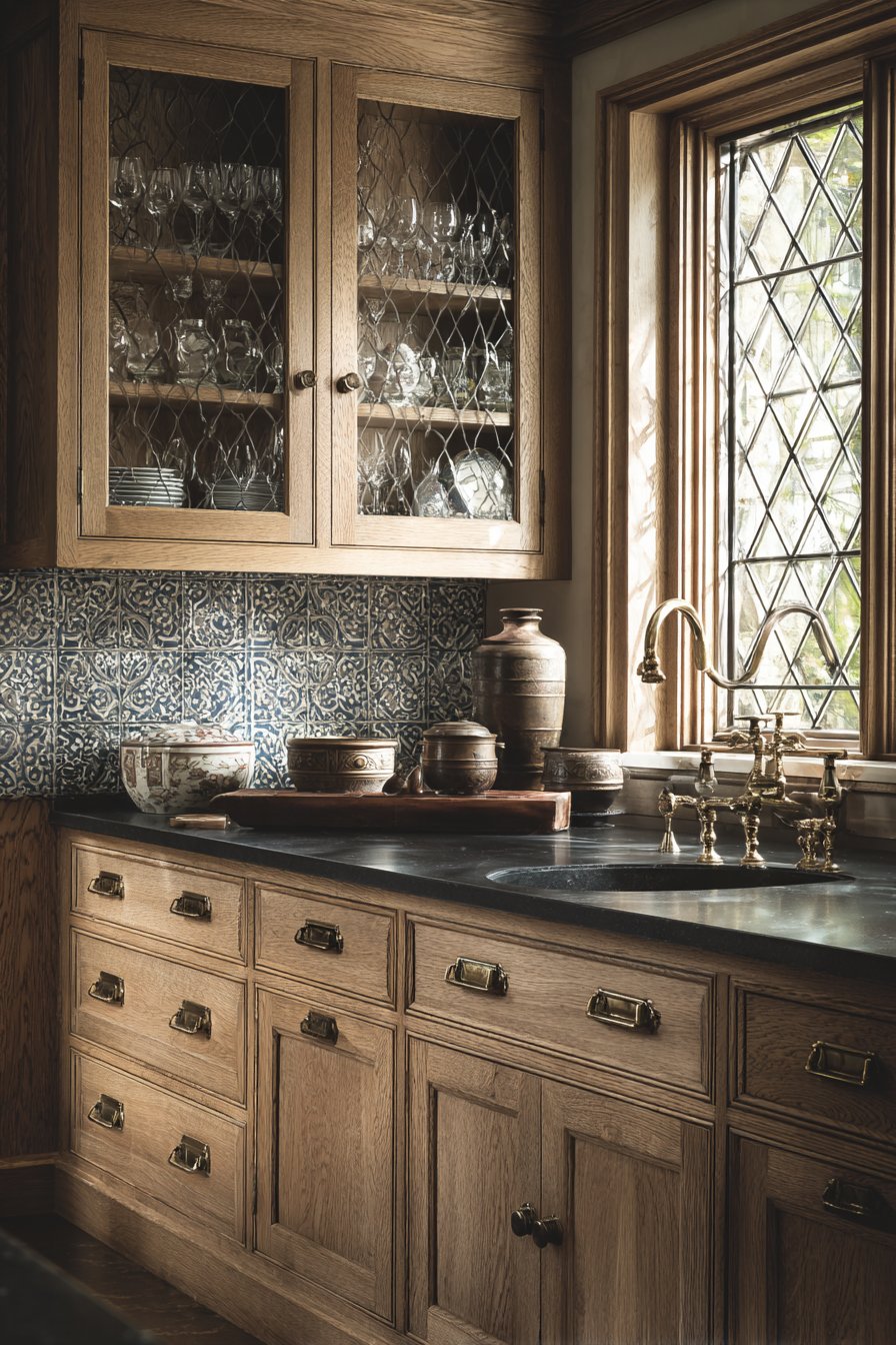 Sophisticated Oak Kitchen with Traditional Craftsmanship