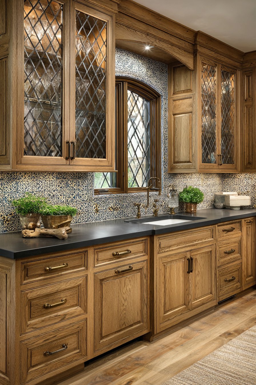 Sophisticated Oak Kitchen with Traditional Craftsmanship