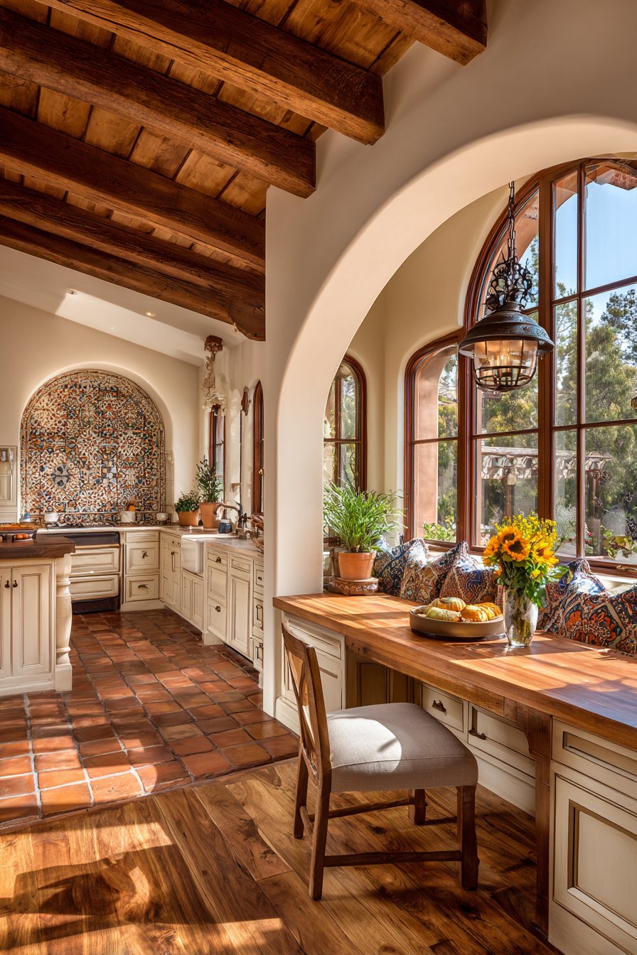 Mediterranean-Inspired Decorative Tiled Archway