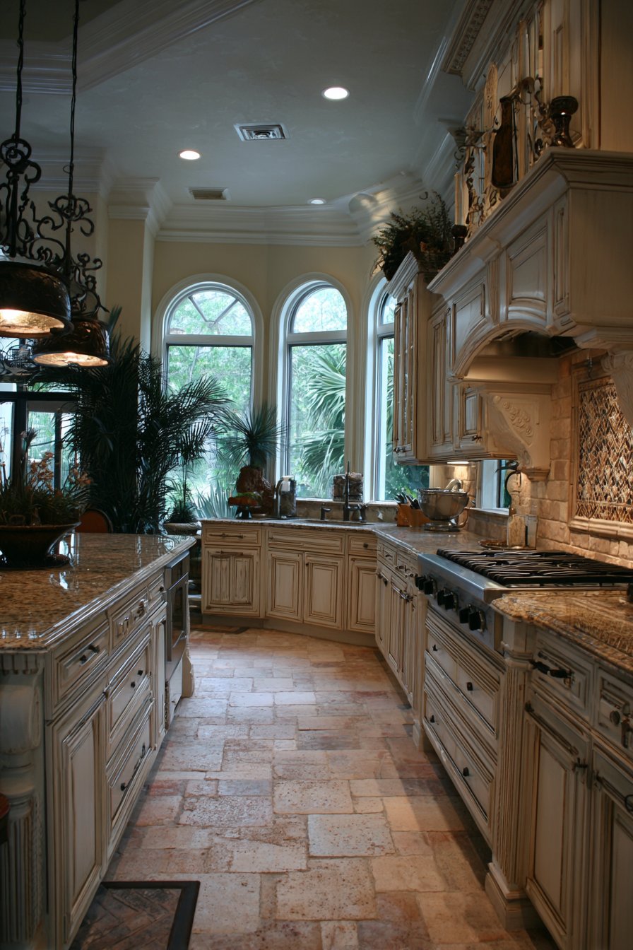 Mediterranean-Inspired Decorative Tiled Archway