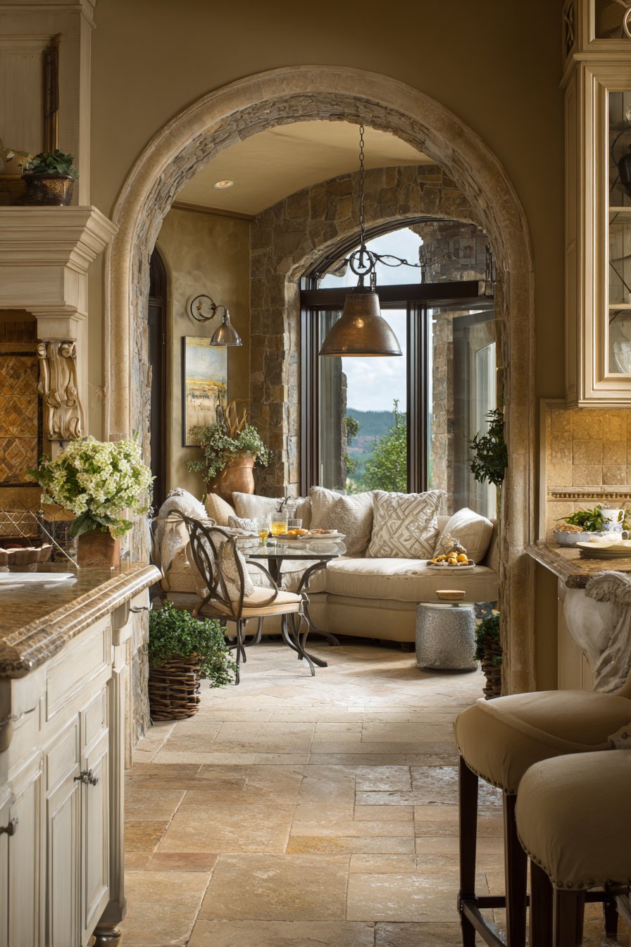 Mediterranean-Inspired Decorative Tiled Archway