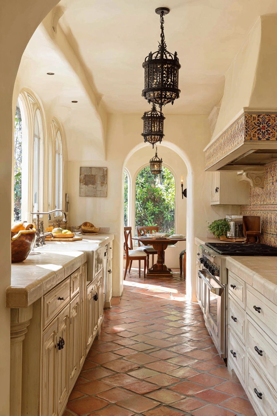 Mediterranean-Inspired Decorative Tiled Archway