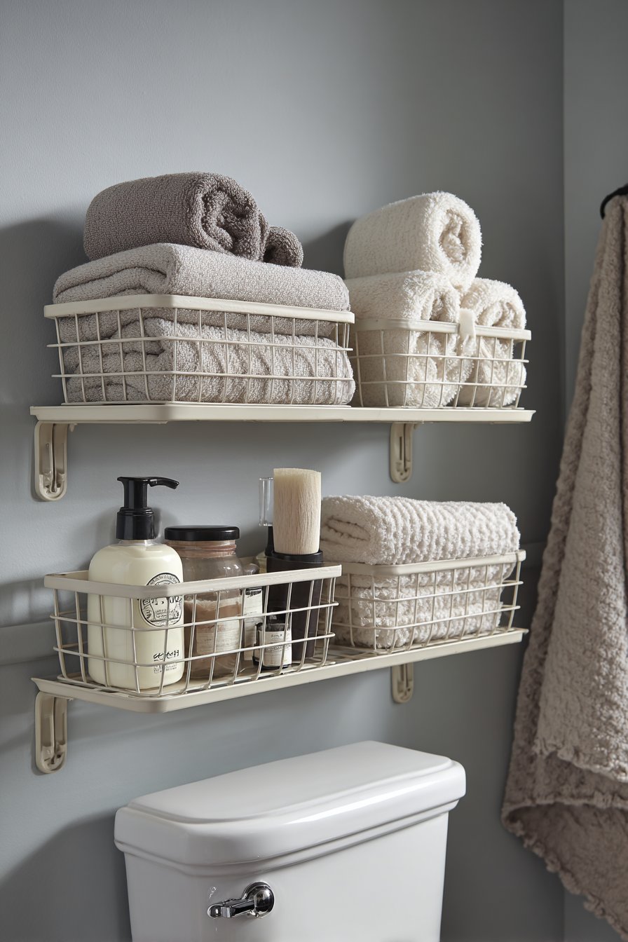 Tiered Wire Baskets for Accessible Wall Storage