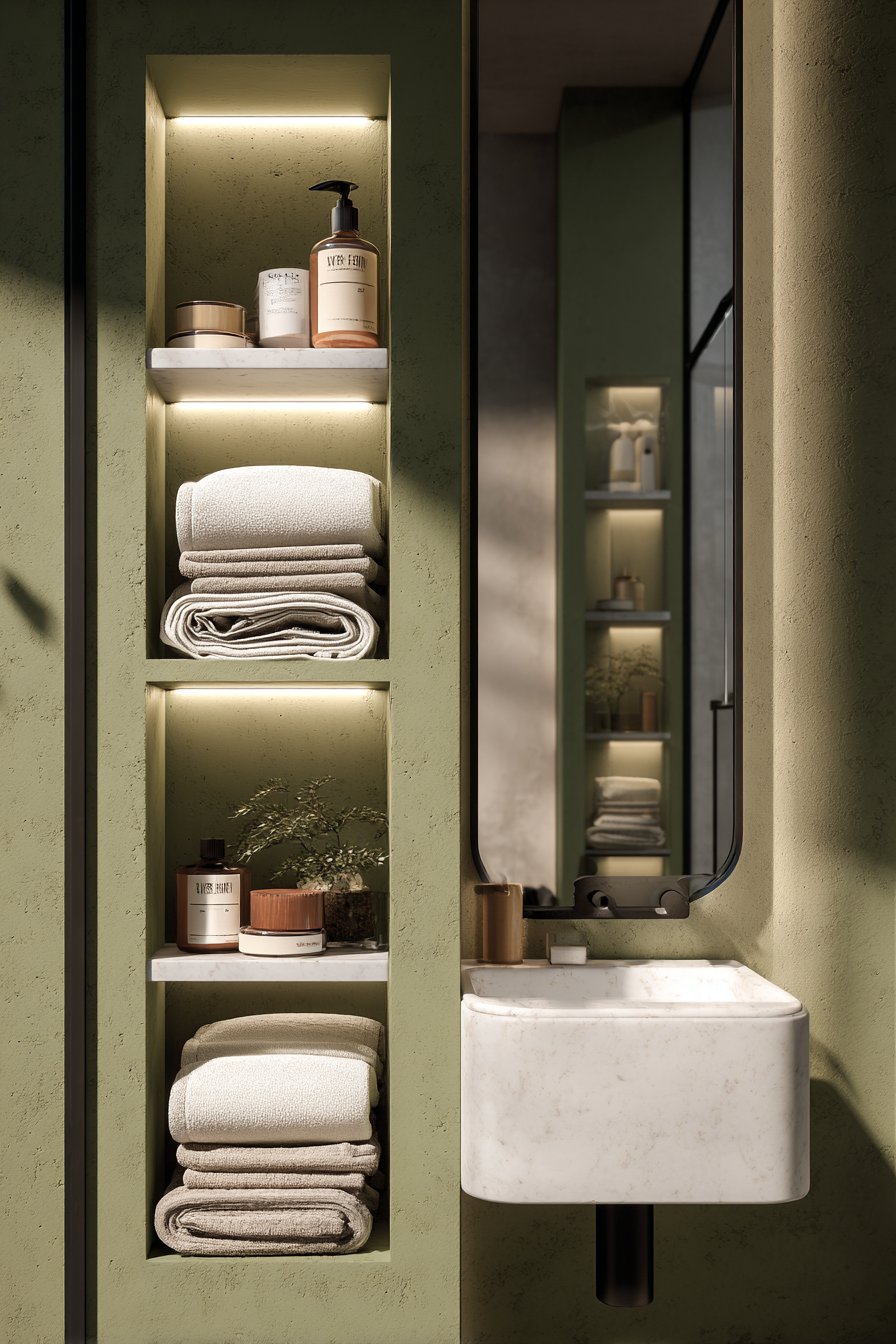 Jade Green Built-In Storage Innovation