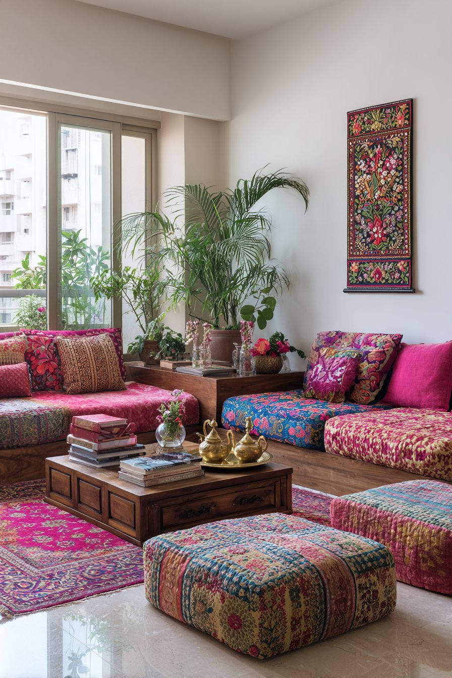 Cozy Floor Seating Reading Nook