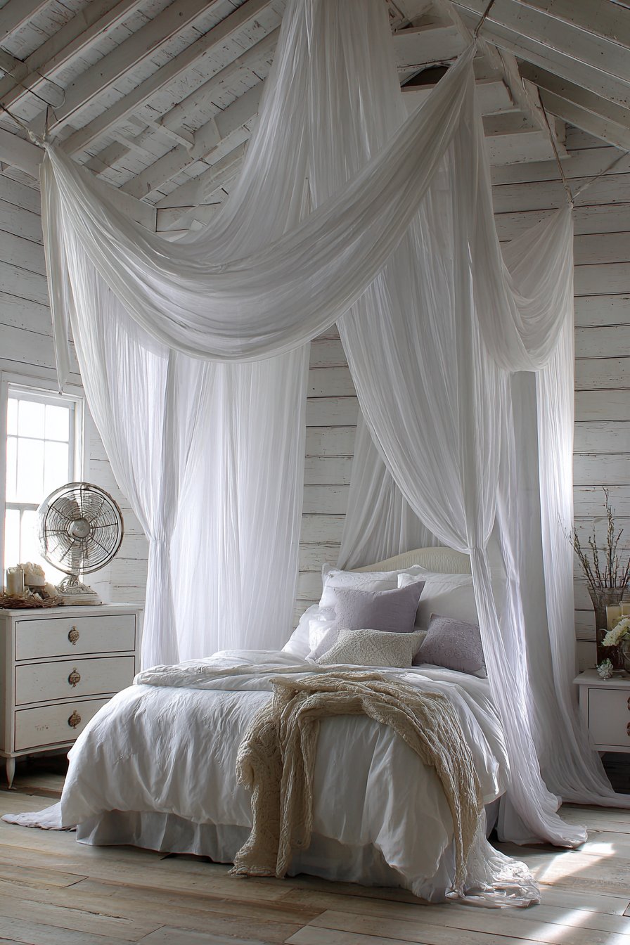 Romantic Canopy with Lightweight Muslin Draping