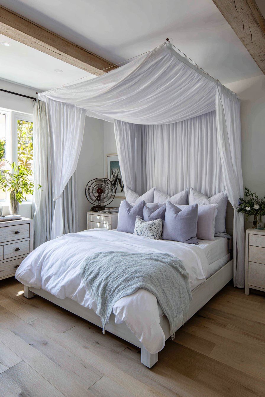 Romantic Canopy with Lightweight Muslin Draping