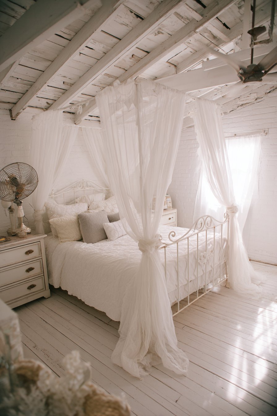 Romantic Canopy with Lightweight Muslin Draping