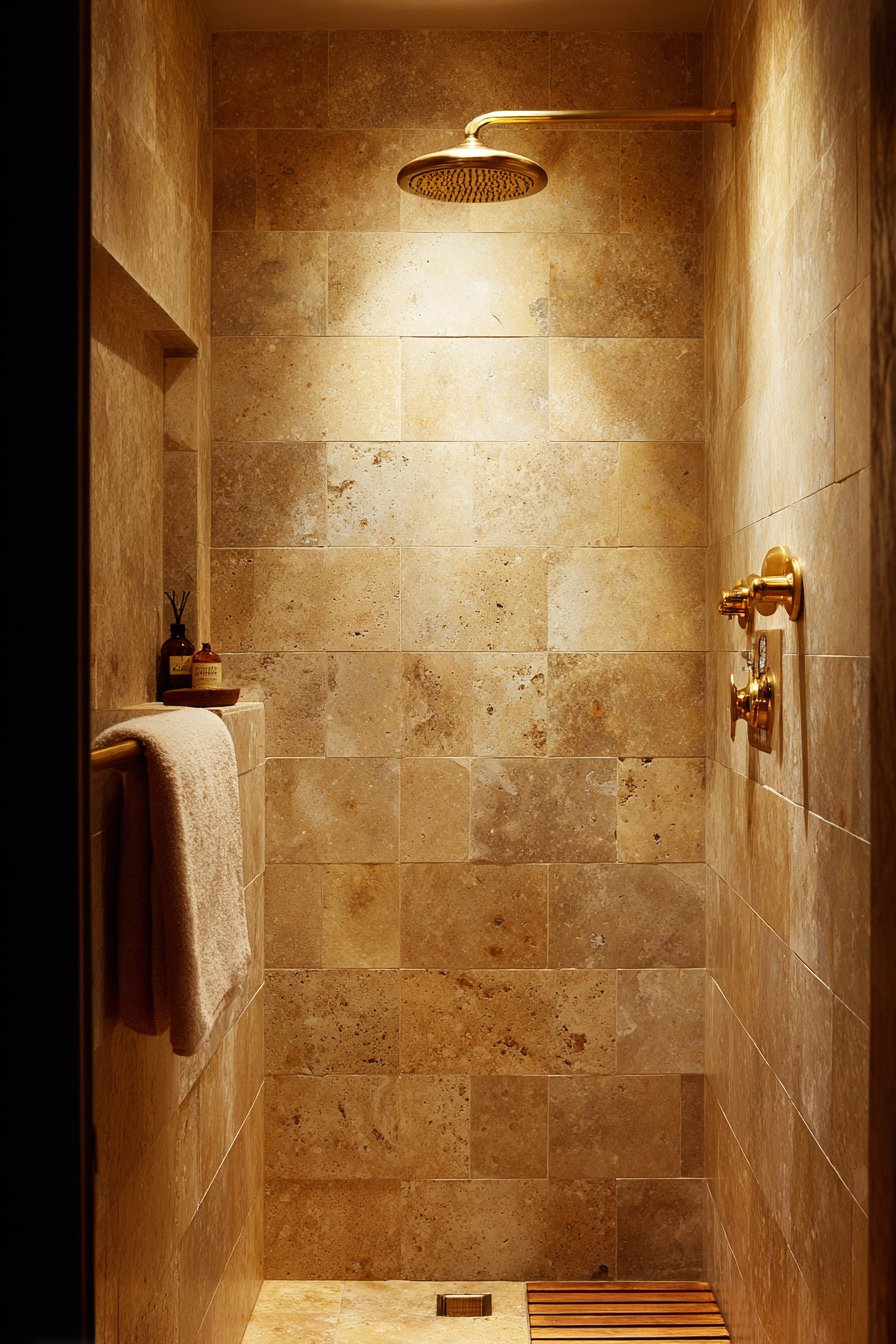 Live-Edge Wooden Vanity with Natural Material Emphasis