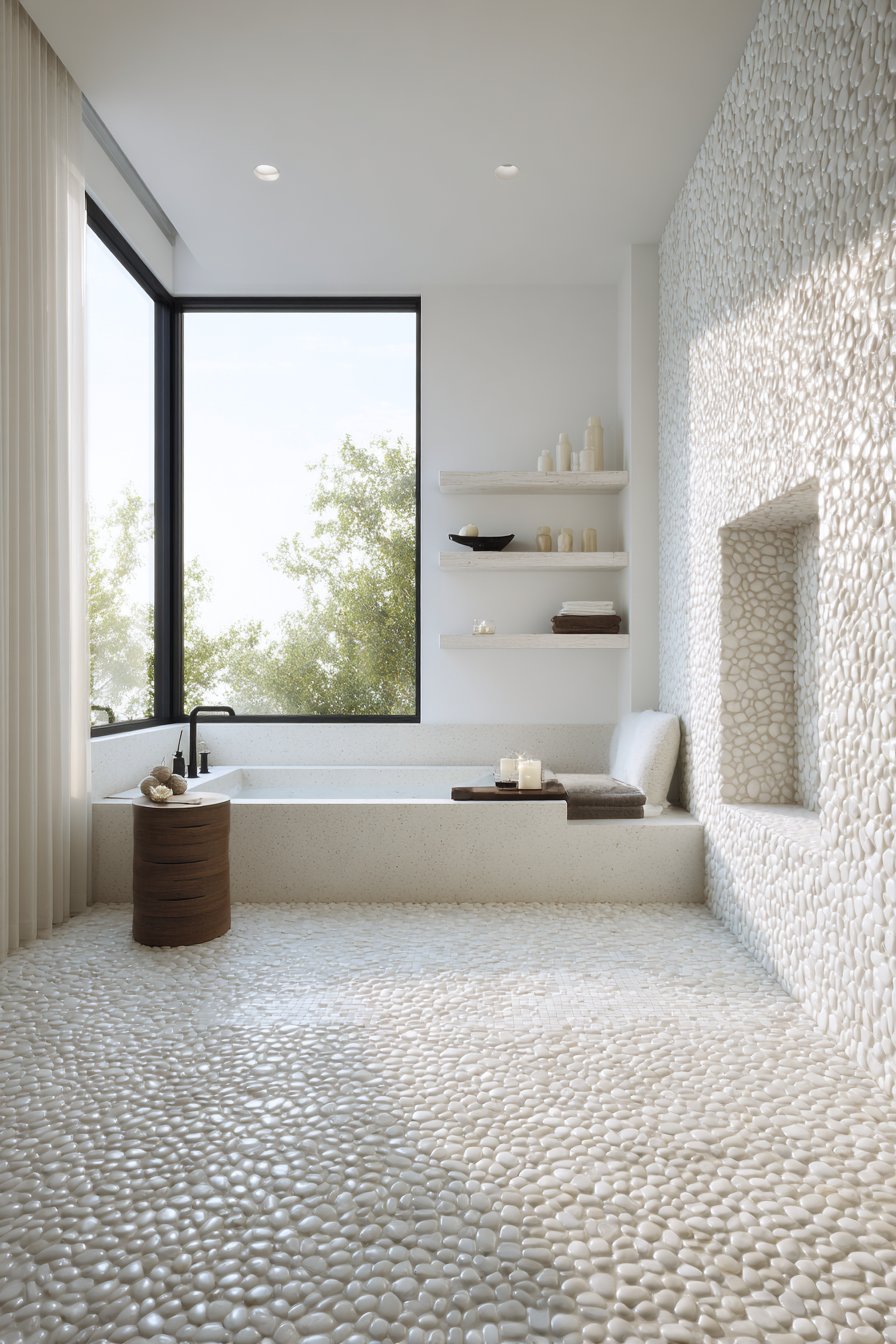 Serene Spa Atmosphere with Natural Textures