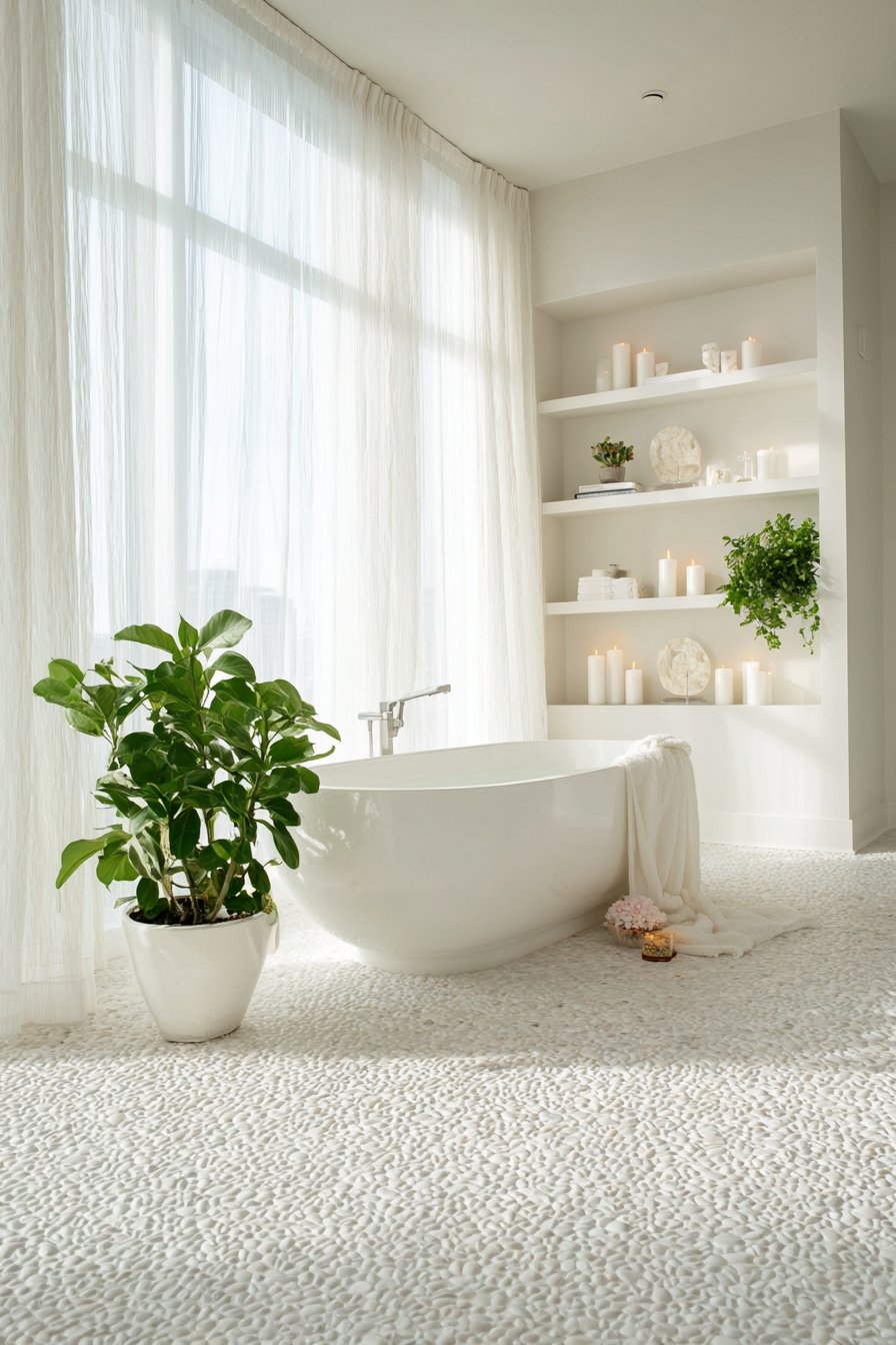Serene Spa Atmosphere with Natural Textures