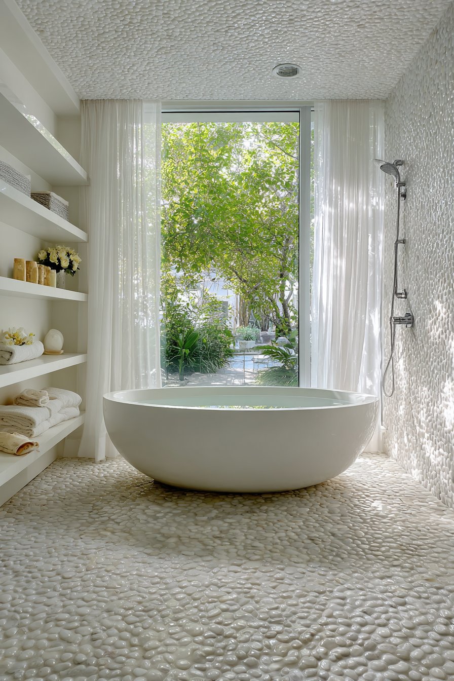 Serene Spa Atmosphere with Natural Textures