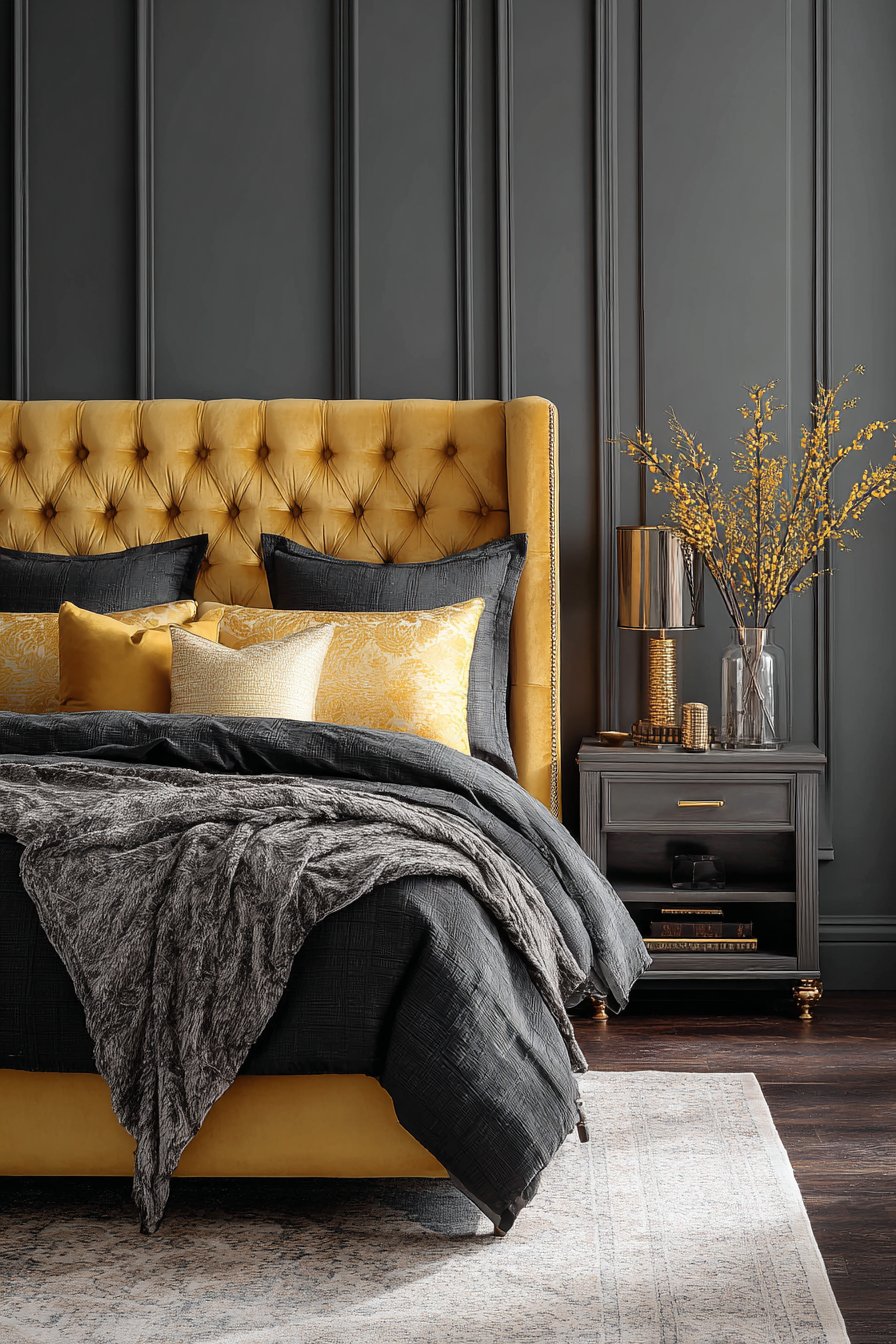Sophisticated Grey and Yellow Elegance