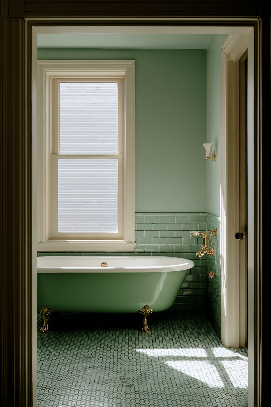 Vintage-Inspired Penny Tile Floor Design