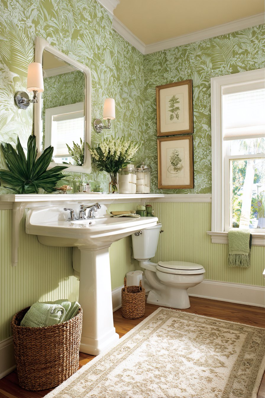 Nature-Inspired Botanical Wallpaper Sanctuary