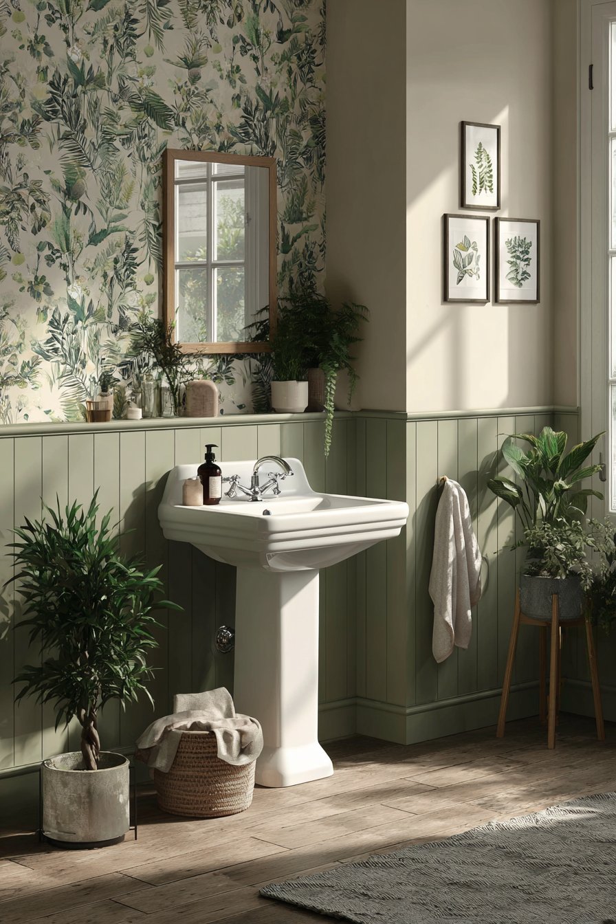 Nature-Inspired Botanical Wallpaper Sanctuary