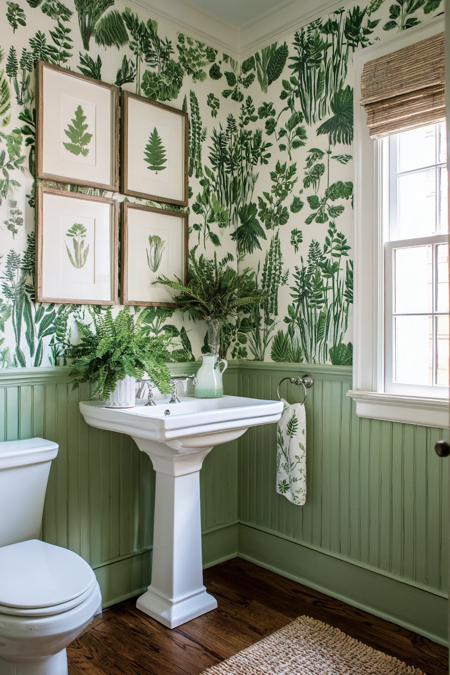 Nature-Inspired Botanical Wallpaper Sanctuary