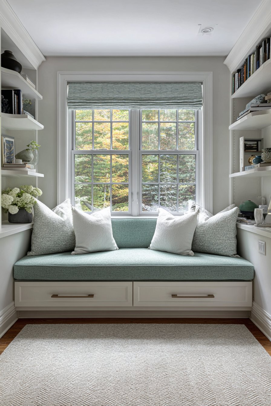 Functional Mint Green Window Seat Haven