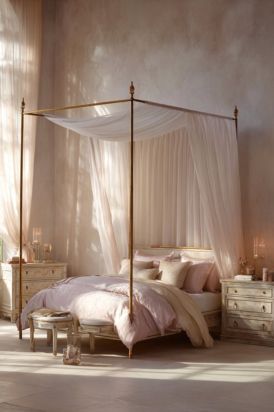 Romantic Master Suite with Canopy Bed