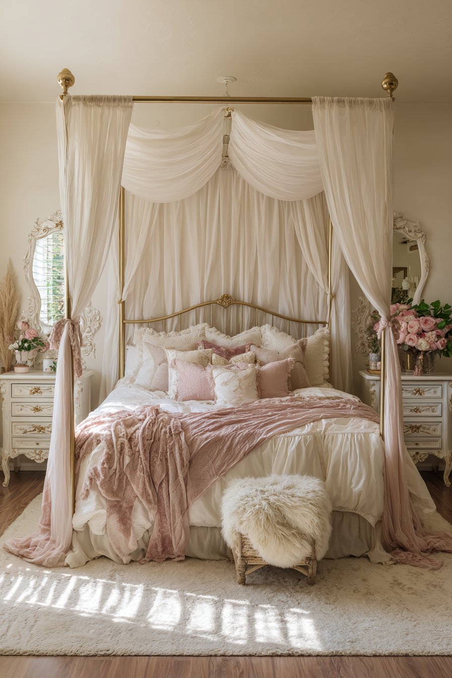 Romantic Master Suite with Canopy Bed