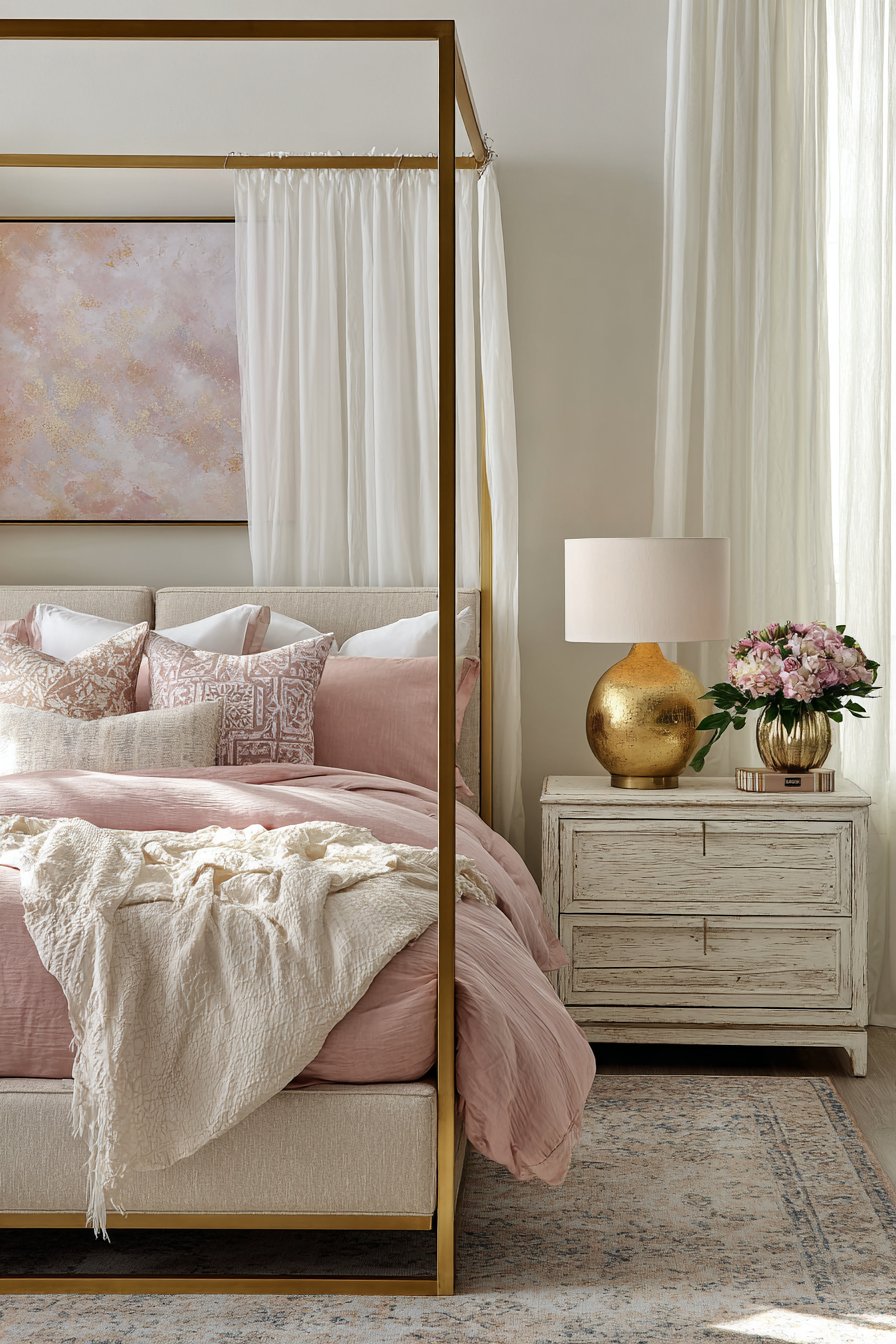 Romantic Master Suite with Canopy Bed