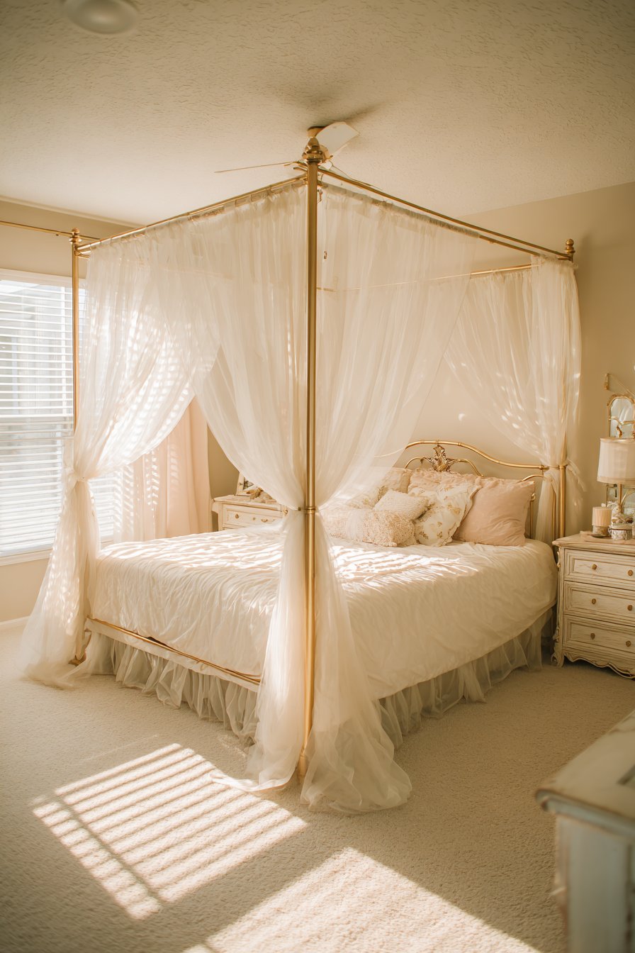 Romantic Master Suite with Canopy Bed