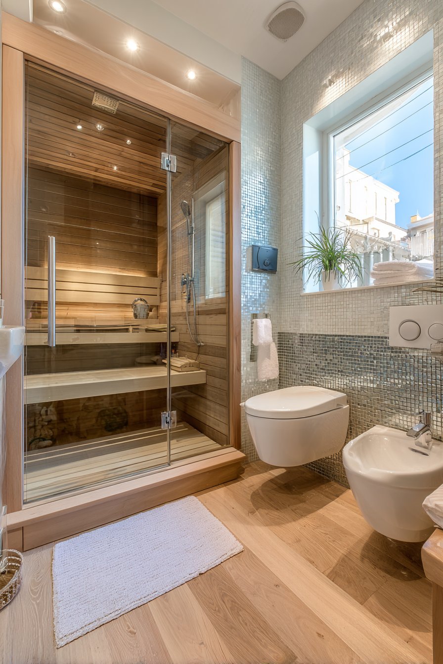 Scandinavian Minimalist Sauna Integration