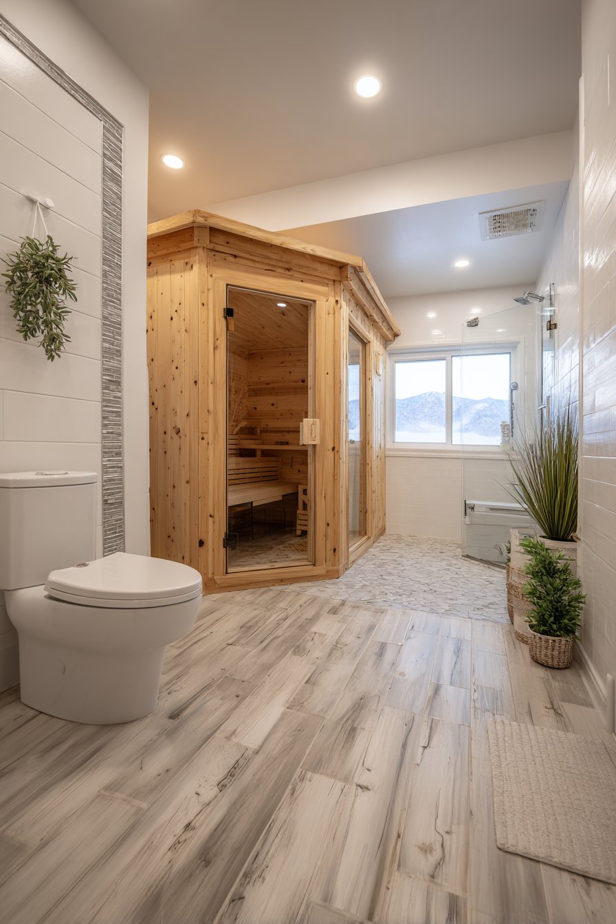 Scandinavian Minimalist Sauna Integration