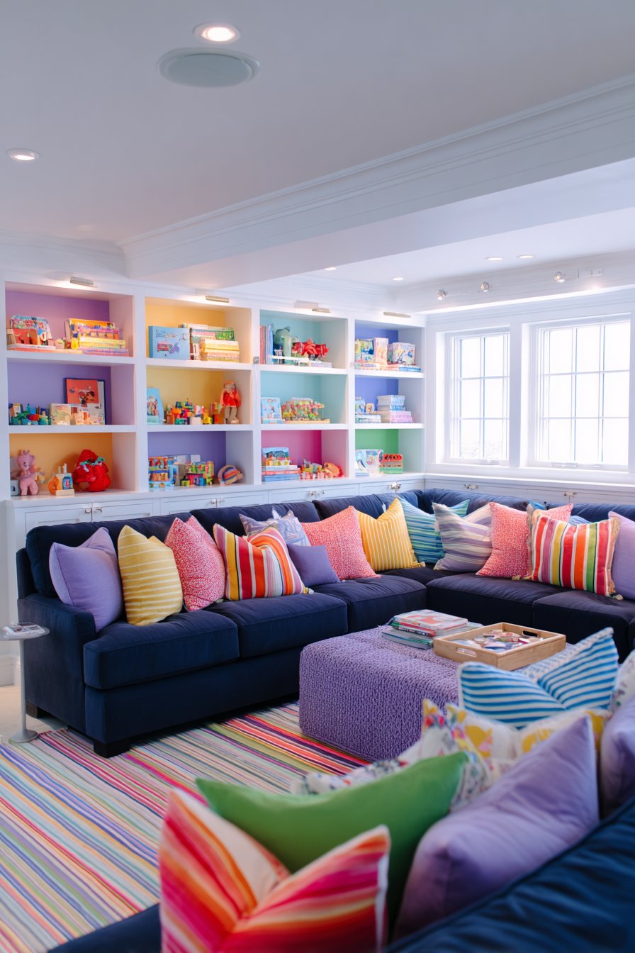 Playful Family-Friendly with Rainbow Accents