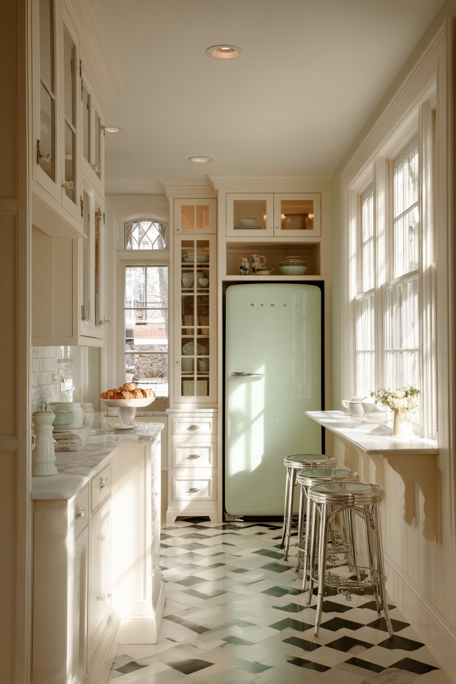 Compact Kitchen with Vertical Storage Solutions
