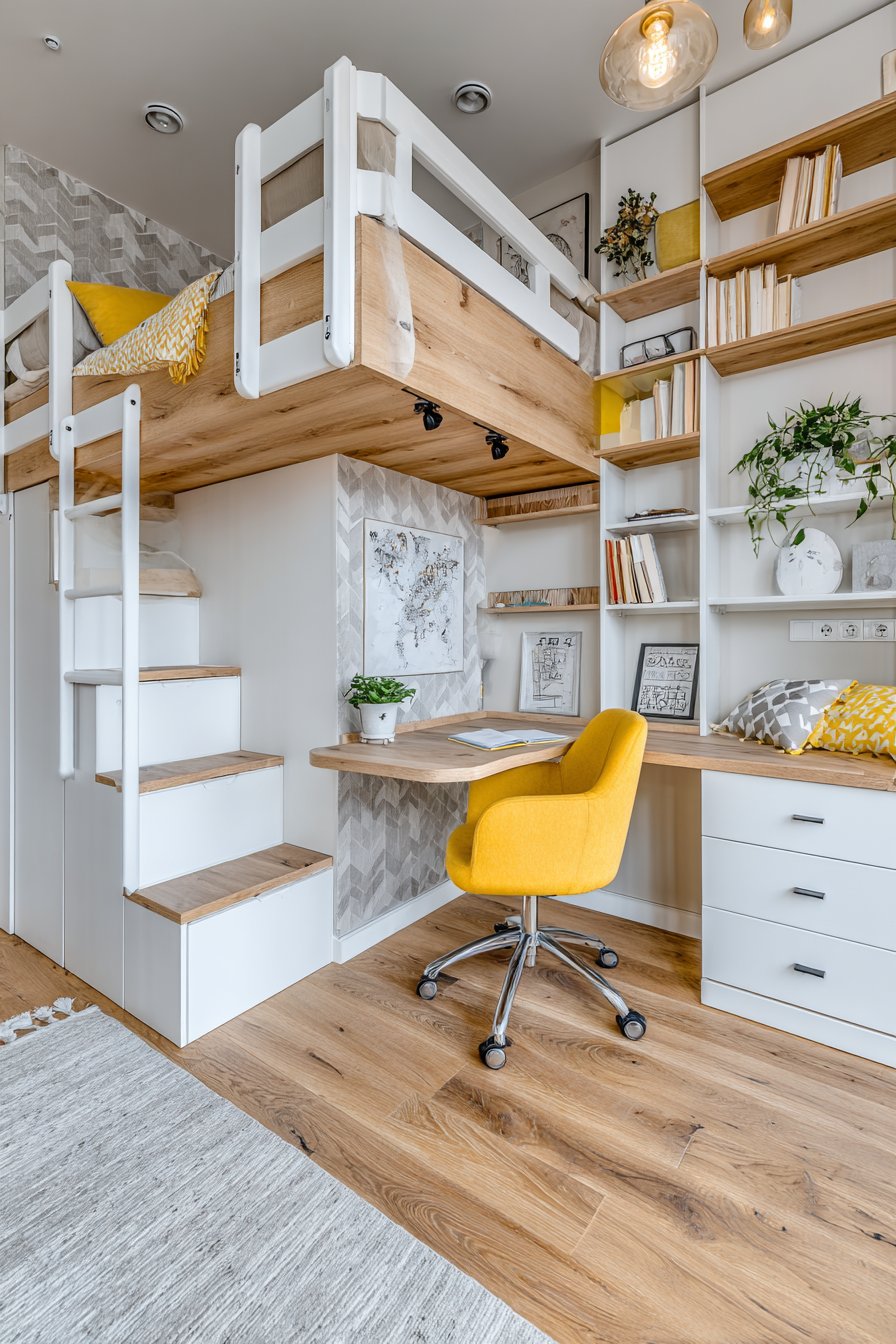 Space-Saving Loft Bed for Compact Rooms