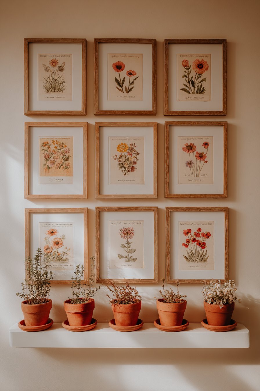 Vintage Seed Packet Collection with Herb Garden