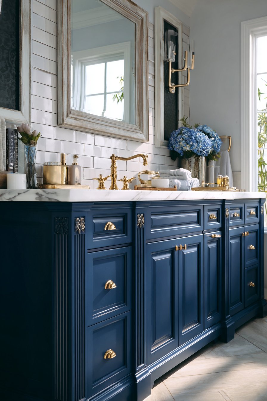 Vintage Charm with Navy Painted Furniture
