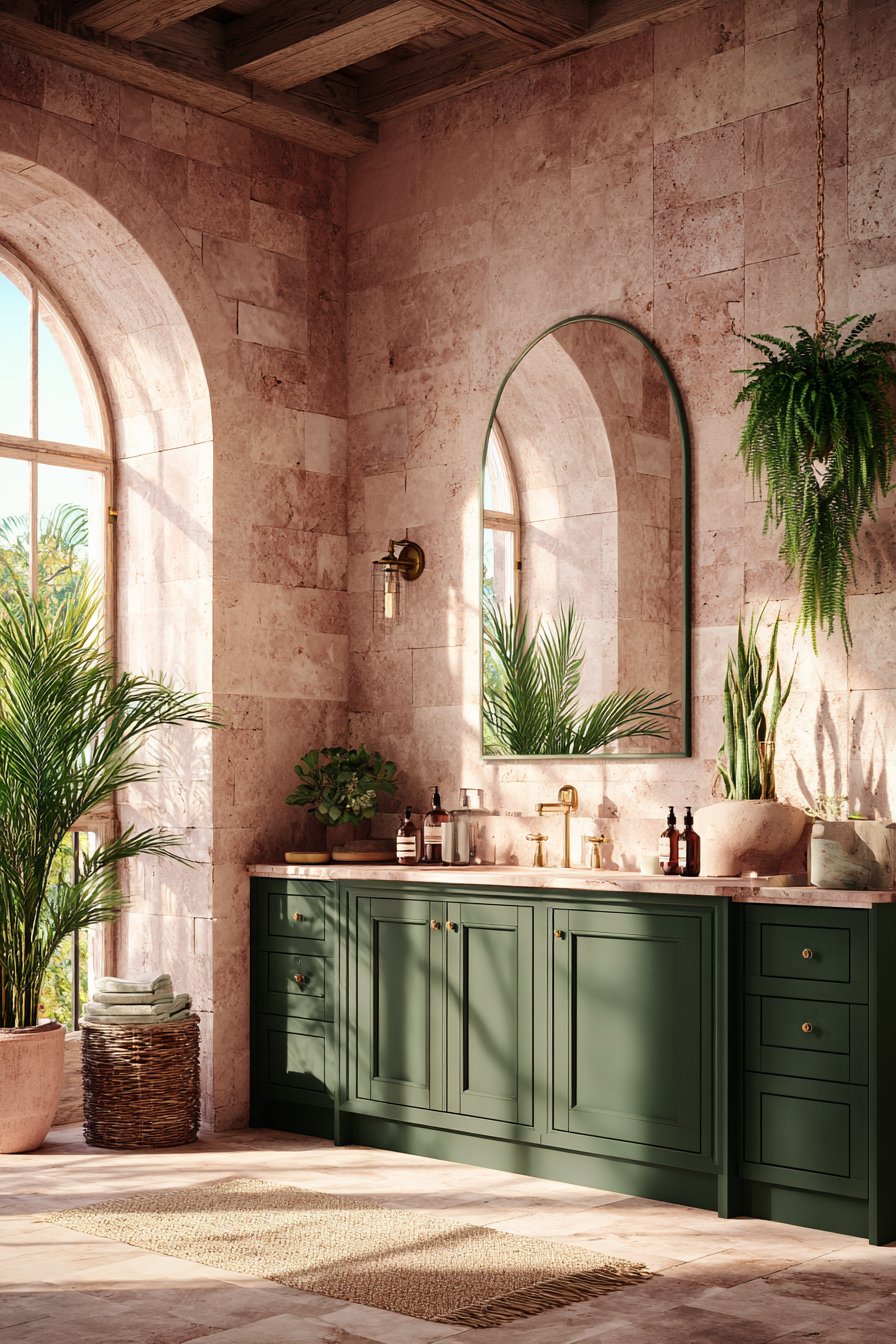 Organic Integration with Natural Elements and Hunter Green