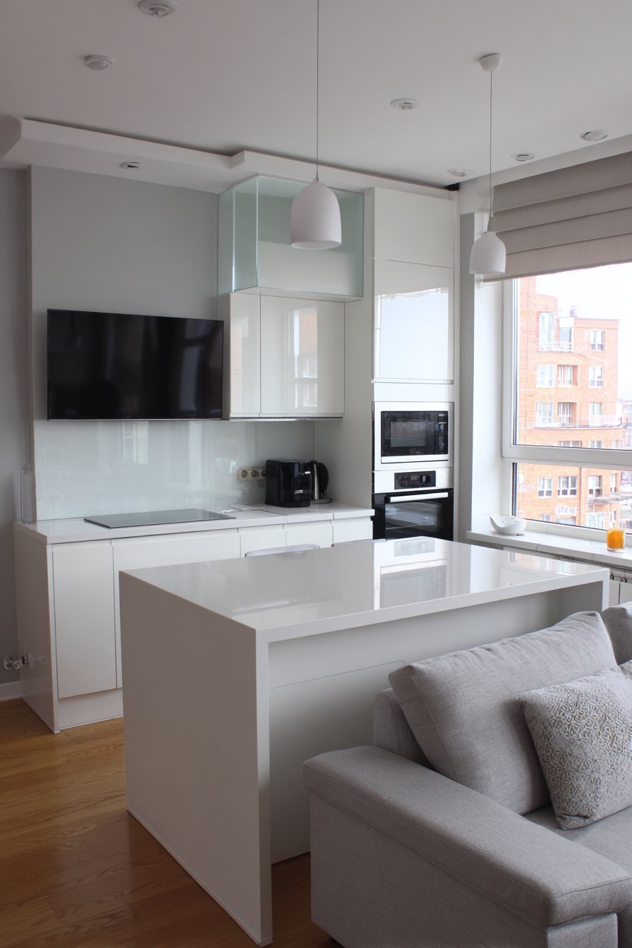 Minimalist Design with Floating Glass Panel