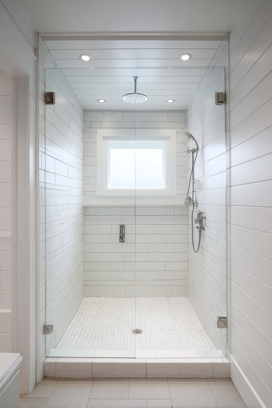 SHIPLAP BATHROOM SHOWER ENCLOSURE