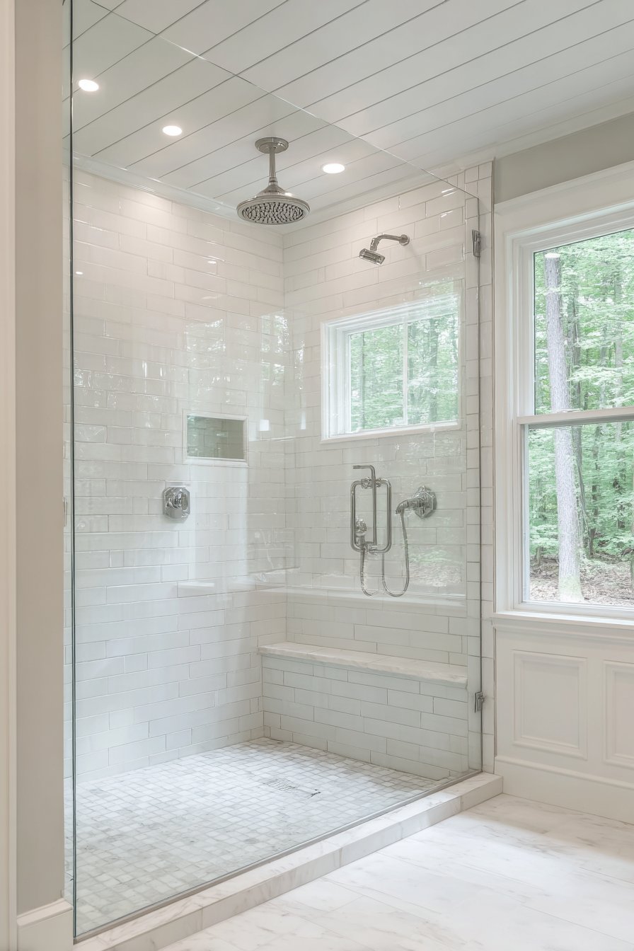 SHIPLAP BATHROOM SHOWER ENCLOSURE