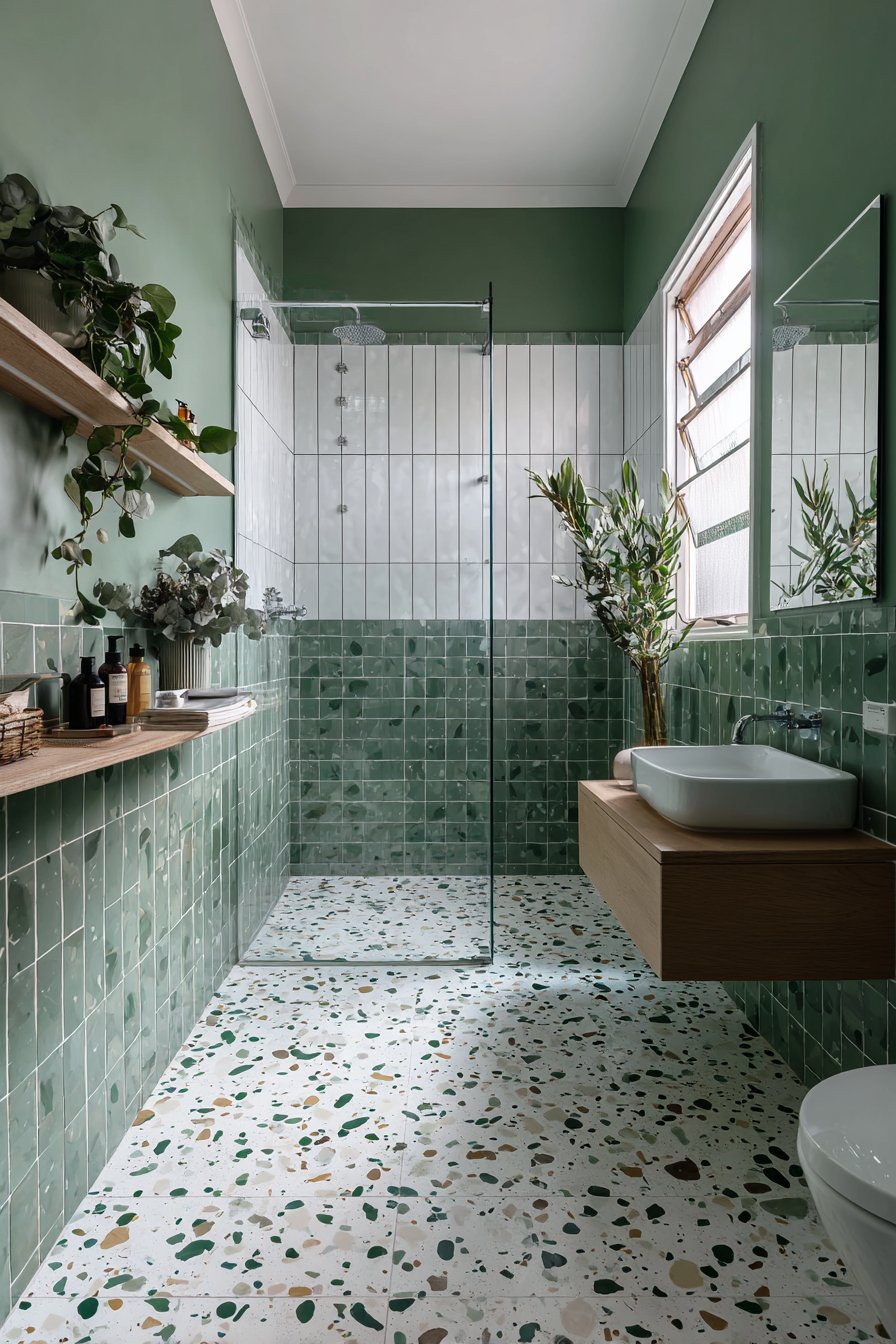 Eucalyptus and Terrazzo Contemporary Fusion