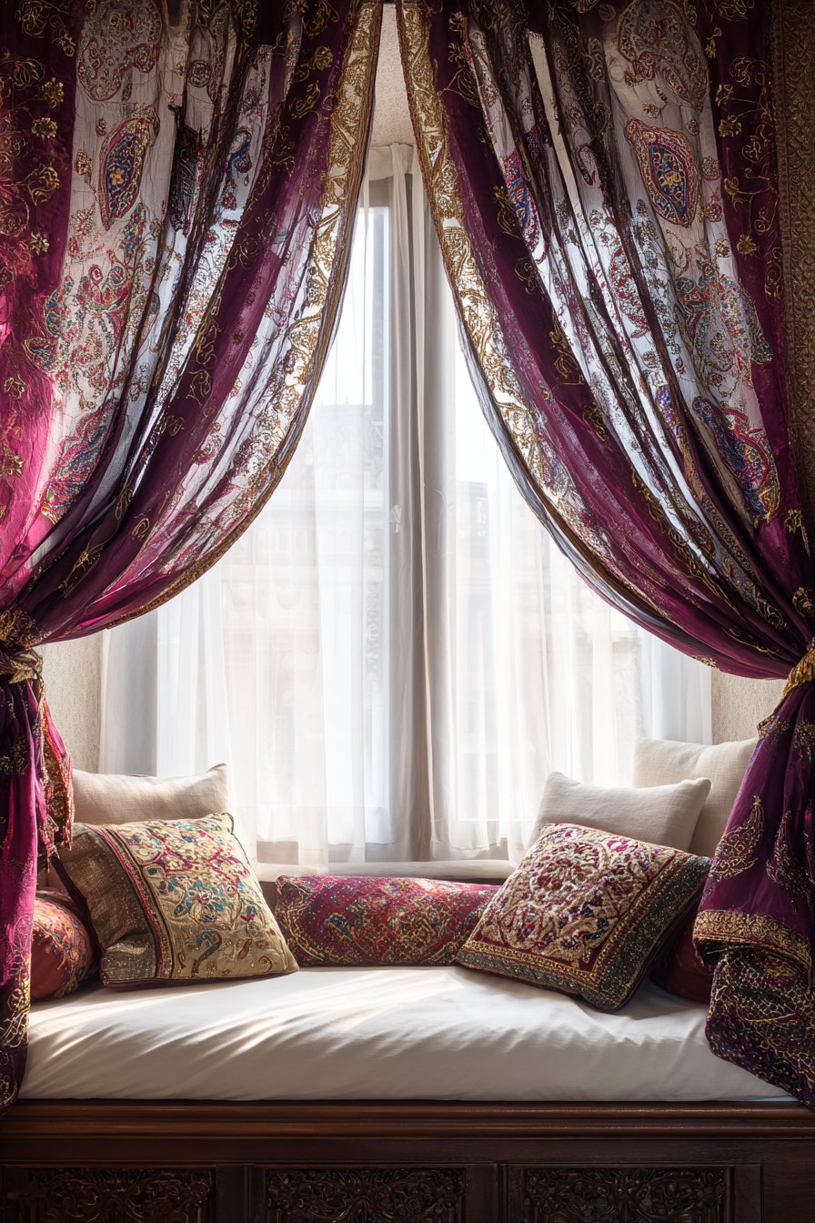 Dramatic Window Treatment as Focal Point