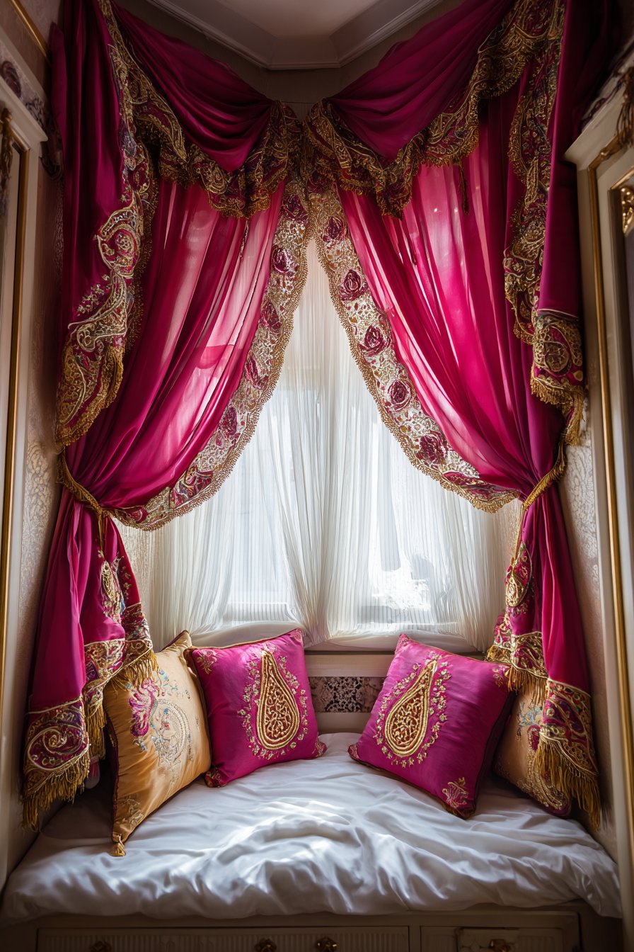 Dramatic Window Treatment as Focal Point