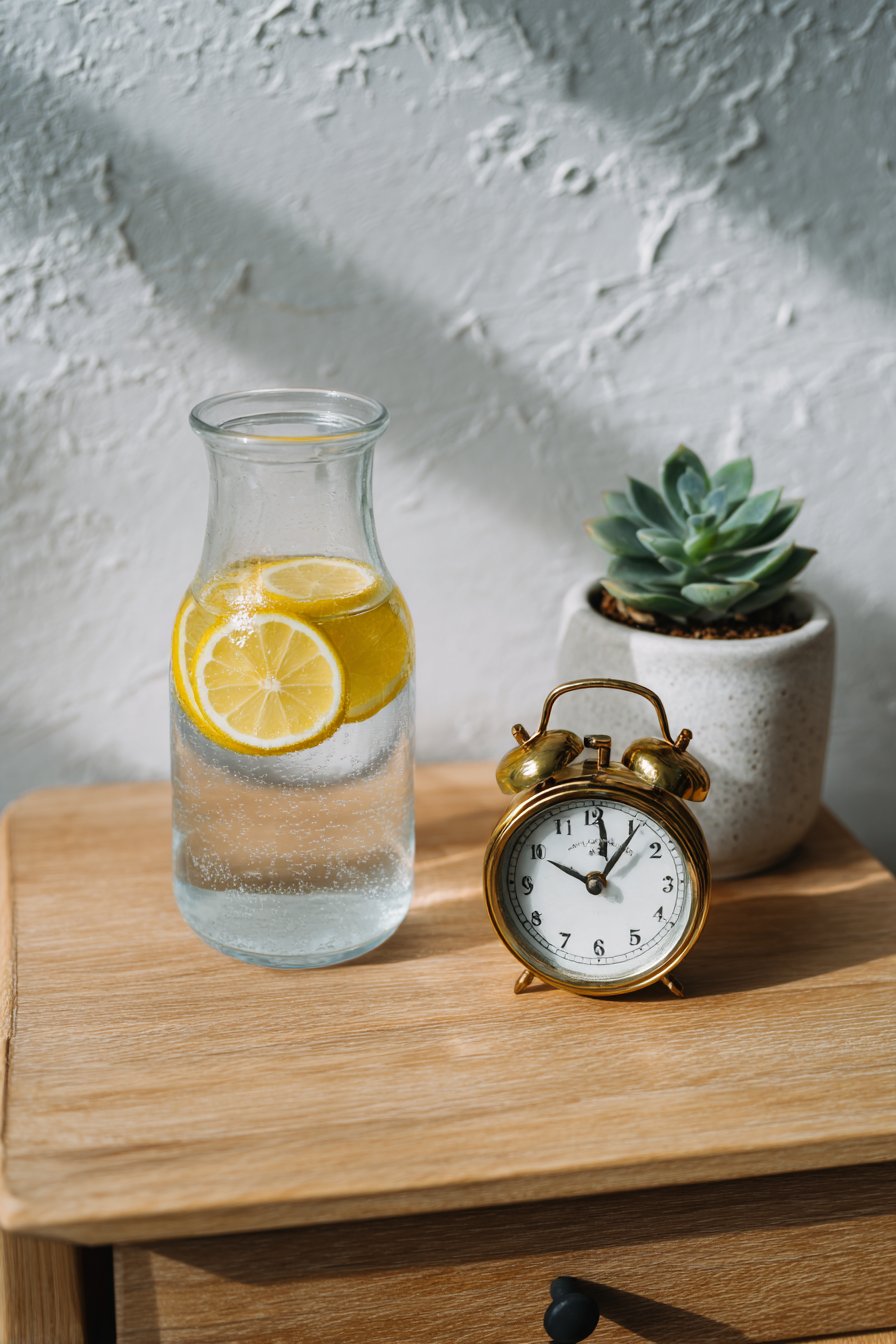 Minimalist Bedside Vignette with Organic Elements