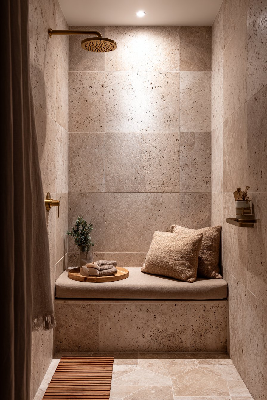 Layered Lighting with Brushed Brass and Greige Finishes