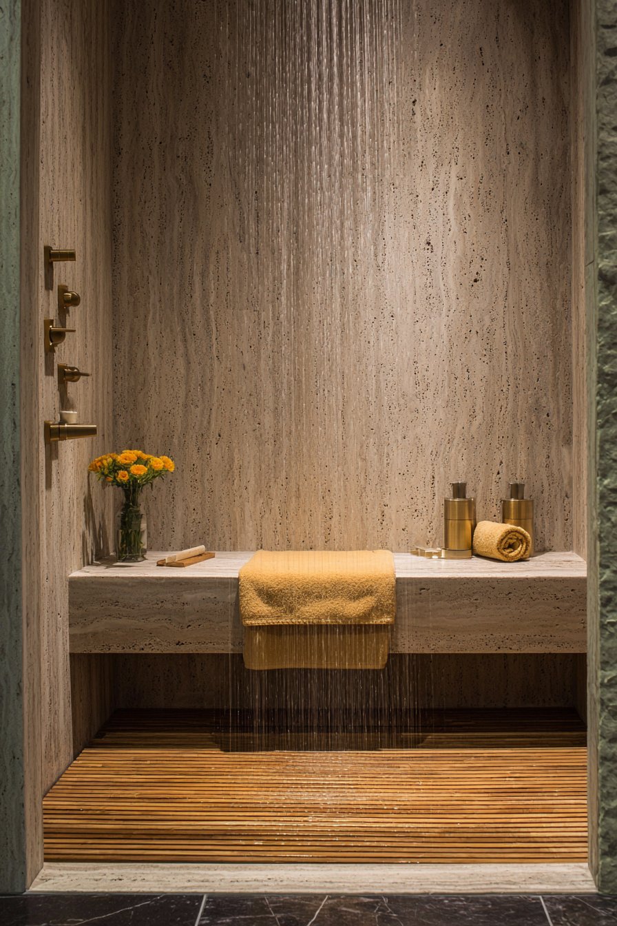 Layered Lighting with Brushed Brass and Greige Finishes