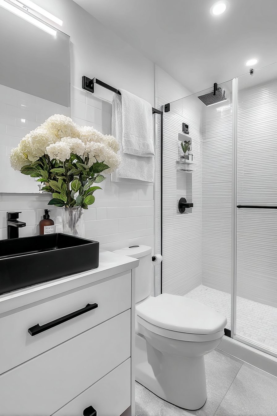 Modern Contrast with Matte Black Hardware