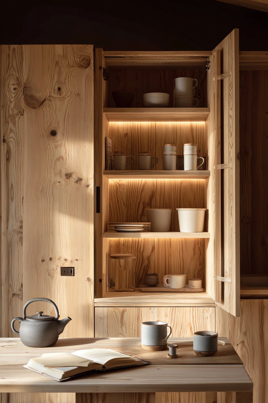 Transitional Hickory Kitchen with Balanced Character