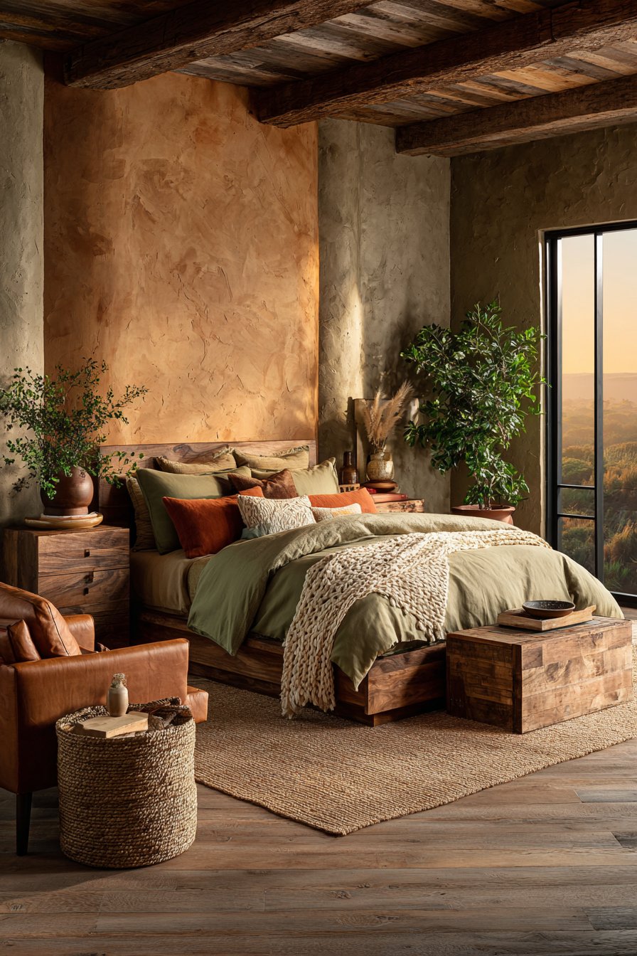 Earthy bedroom