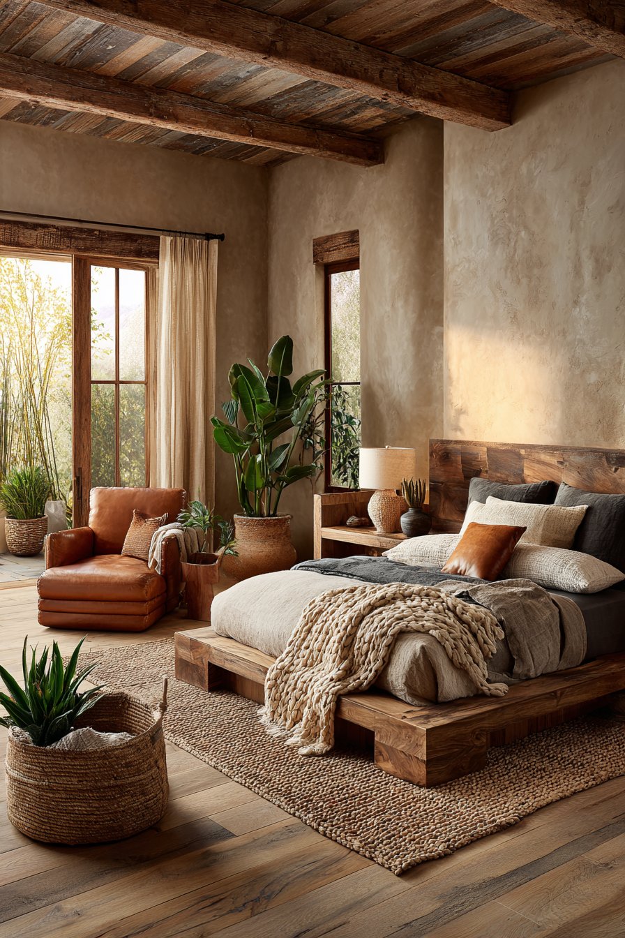 Earthy bedroom