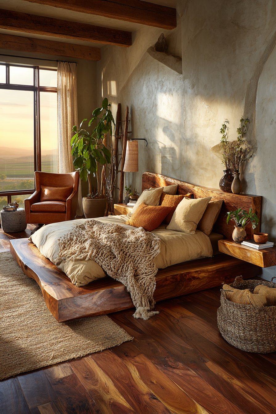 Earthy bedroom