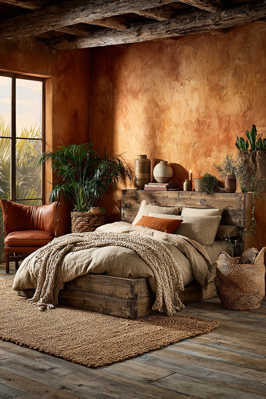 Earthy bedroom