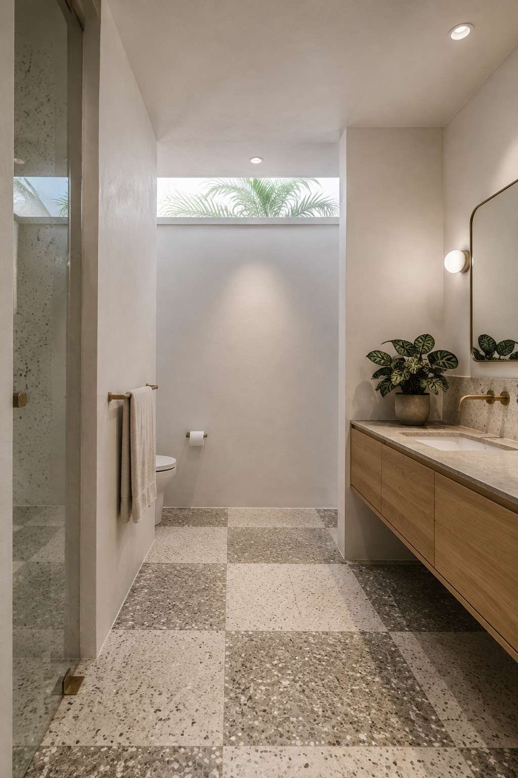 The Art of Restraint: Minimalist Terrazzo and Floating Oak